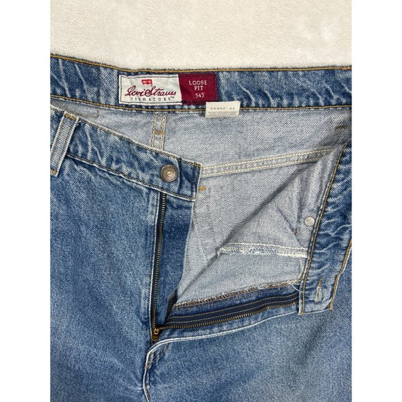 Levis 545 Jeans Mens 38x38 Blue Denim Loose Fit Straight Leg Vintage - Picture 3 of 7